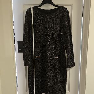 Elegant Black Tweed Dress